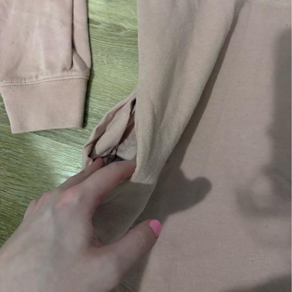 Victoria’s Secret PINK Varsity Style Cowl Neck Pullover “Love Pink” in Baby Pink - Picture 8 of 10